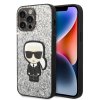 Karl Lagerfeld Hardcase Glitter iPhone 14 Pro Max strieborné vločky Ikonik