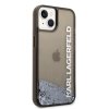 Karl Lagerfeld Hardcase Liquid Glitter iPhone 14 Elong strieborný