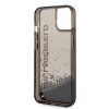 Karl Lagerfeld Hardcase Liquid Glitter iPhone 14 Elong strieborný