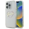 Guess Hardcase IML Heart iPhone 16 Pro priehľadný