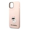 Karl Lagerfeld Silicone puzdro iPhone 14 Plus ružová Choupette