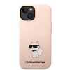 Karl Lagerfeld Silicone puzdro iPhone 14 Plus ružová Choupette