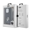 Karl Lagerfeld Saffiano Crossbody iPhone 15 Pro Metal Pin Karl&Choupette čierna
