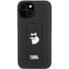 Karl Lagerfeld Saffiano Gripstand iPhone 15 Choupette ružová