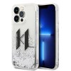 Karl Lagerfeld Hardcase Liquid Glitter iPhone 14 Pro veľký KL čierna