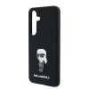 Karl Lagerfeld Silicone puzdro Samsung Galaxy S24 Ikonik Metal Pin ružové