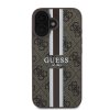 Guess Hardcase 4G Printed Stripes MagSafe iPhone 16 Plus hnedý