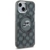 Karl Lagerfeld IML MagSafe iPhone 15 Plus Čierny Monogram Karl&Choupette Head