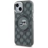 Karl Lagerfeld IML MagSafe iPhone 15 Plus Čierny Monogram Karl&Choupette Head