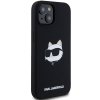 Karl Lagerfeld Silicone MagSafe iPhone 15 Plus Choupette Head fialový