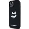 Karl Lagerfeld Silicone MagSafe iPhone 15 Plus Choupette Head fialový
