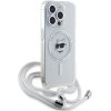 Karl Lagerfeld IML Crossbody MagSafe iPhone 15 Pro Max priehľadný Choupette Head Cord