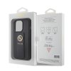 Guess Grip Stand 4G Saffiano Strass pre iPhone 15 Pro Max čierna