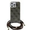 Guess Crossbody Cord 4G Print GUHCP15LHC4SEW iPhone 15 Pro hnedá