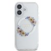 Guess IML Flowers Wreath MagSafe iPhone 16 Plus priehľadný