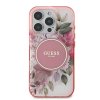 Guess IML Flower & Tonal Circle MagSafe pre iPhone 16 Pro Max ružová