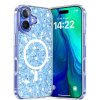 Techsuit Sparkly Glitter MagSafe kryt iPhone 16 Plus Blue