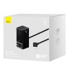 Baseus PowerCombo 3xAC USB Type-C 65W US Plug čierny