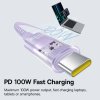 Baseus Dátový Kábel Gem Type-C na Type-C 100W 1m Nebula Purple
