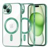 Techsuit Luxusný Krištáľový MagSafe iPhone 15 Plus Svetlozelený
