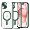 Techsuit Luxusný Kryštál MagSafe iPhone 15 Tmavozelená