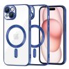 Techsuit Luxusný Kryštál MagSafe iPhone 15 Tmavo Modrá