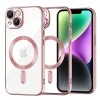 Techsuit Luxusný Krištáľový MagSafe iPhone 14 Ružový