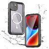 ShellBox Vodotesné IP68 MagSafe Puzdro iPhone 15 Čierne