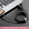 Baseus Dátový kábel Cafule USB to Lightning 2.4A 1m Black Gold