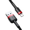 Baseus Cafule USB Lightning 2.4A 0.5m Červeno-čierny