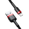 Baseus Dátový kábel Cafule USB to Lightning 1.5A 2m Red Black