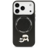 Karl Lagerfeld Leather K&C Pins MagSafe iPhone 17 Pro čierna