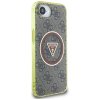 Guess IML Metal Glitter 4G Circle Triangle MagSafe iPhone 16e hnedý