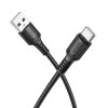 Dátový kábel Borofone BX116 USB na Type-C, rýchle nabíjanie, 1m, čierny