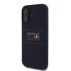 Red Bull Racing silikónové puzdro logo MagSafe iPhone 16 tmavomodrá