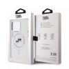 Karl Lagerfeld IML MagSafe iPhone 15 Pro Biely Metal Karl&Choupette Head