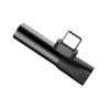 Baseus Audio adaptér L41 USB-C na USB-C Jack 3.5 mm Čierny