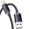 Baseus Dátový kábel Crystal Shine USB na Lightning 2.4A 1.2m Čierny