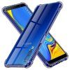Techsuit Shockproof priehľadný silikón Samsung Galaxy A7 2018 dymovo čierny