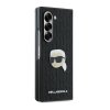 Karl Lagerfeld Saffiano puzdro Samsung Galaxy Z Fold6 Monogram Head Pin čierne