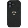 Guess Leather Hot Stamp 4G Pattern Triangle Metal Logo iPhone 16 čierna