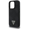 Guess Peony Grained Hot Stamp Triangle MagSafe iPhone 16 Pro čierna