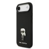 Zadný kryt Karl Lagerfeld Liquid Silicone Metal Ikonik pre iPhone Air Black