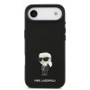 Zadný kryt Karl Lagerfeld Liquid Silicone Metal Ikonik pre iPhone Air Black