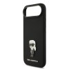 Zadný kryt Karl Lagerfeld Liquid Silicone Metal Ikonik pre iPhone Air Black