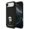 Zadný kryt Karl Lagerfeld Liquid Silicone Metal Ikonik pre iPhone Air Black