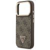 Guess Hardcase 4G Triangle Logo MagSafe s podstavcom iPhone 17 Pro hnedý