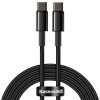 Baseus Dátový kábel Tungsten Gold Type-C na Type-C Rýchle nabíjanie 100W 2m čierna