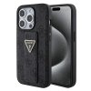 Guess Grip Stand 4G Triangle Strass iPhone 15 Pro Čierna