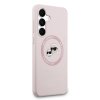 Zadný kryt Karl Lagerfeld Liquid Silicone K&CH Heads MagSafe pre Samsung Galaxy S25 FE Ružový